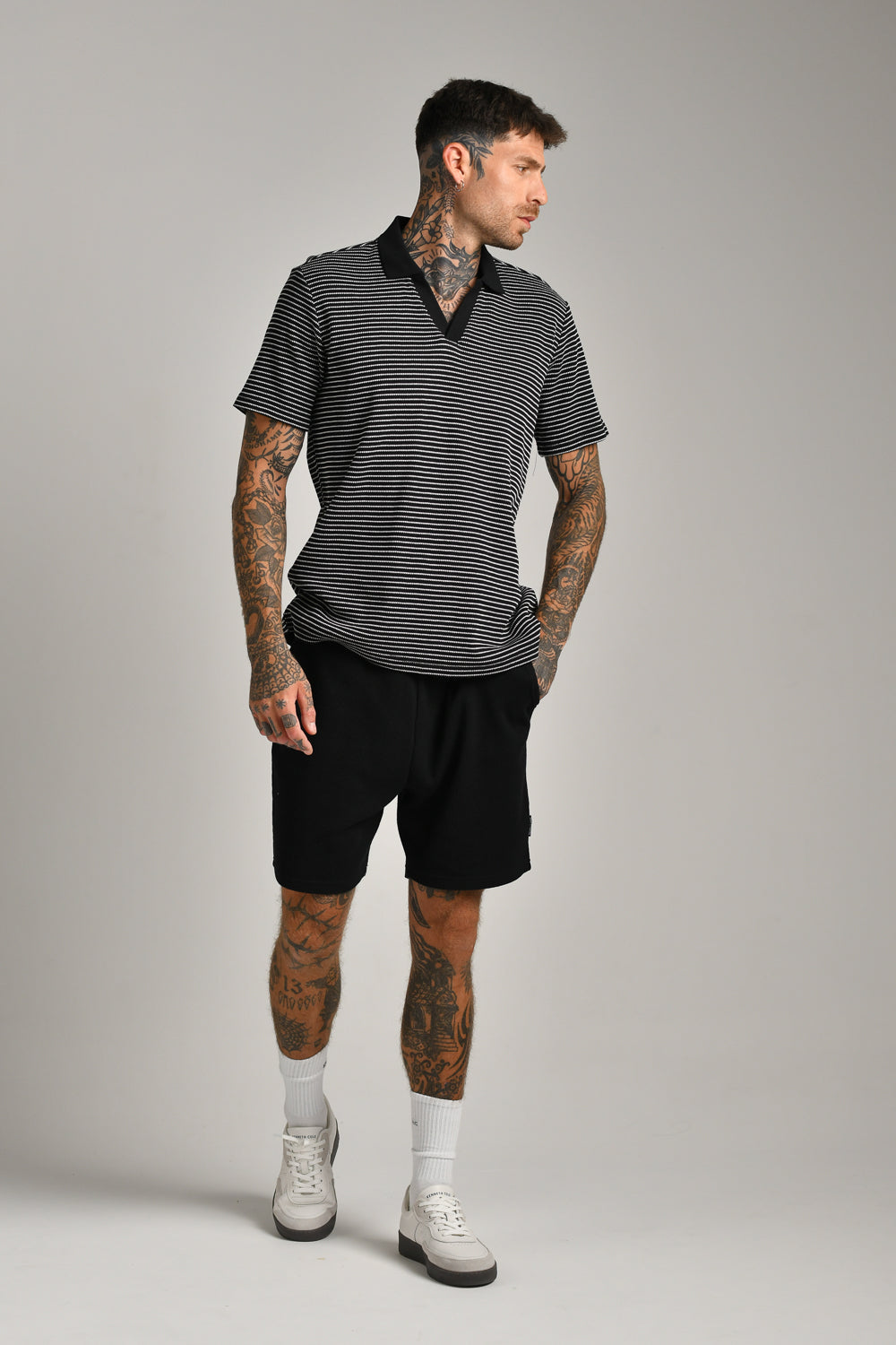 חולצת פולו וואפל פסים