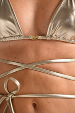 טופ ביקיני TIE BIKINI TOP GOLD לנשים