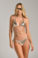 טופ ביקיני TIE BIKINI TOP GOLD לנשים