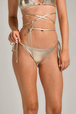 תחתון ביקיני TIE BIKINI BOTTOM  GOLD לנשים