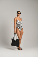 בגד ים שלם ONE PIECELOGO PRINT לנשים