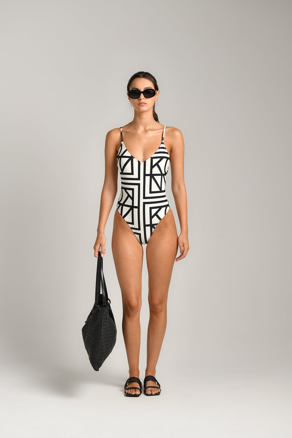 בגד ים שלם ONE PIECELOGO PRINT לנשים