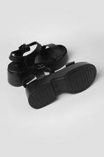 סנדלי פלטפורמה לנשים בצבע שחור