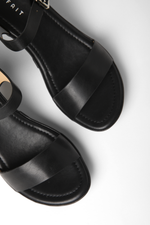 סנדלי עקב לנשים בצבע שחור