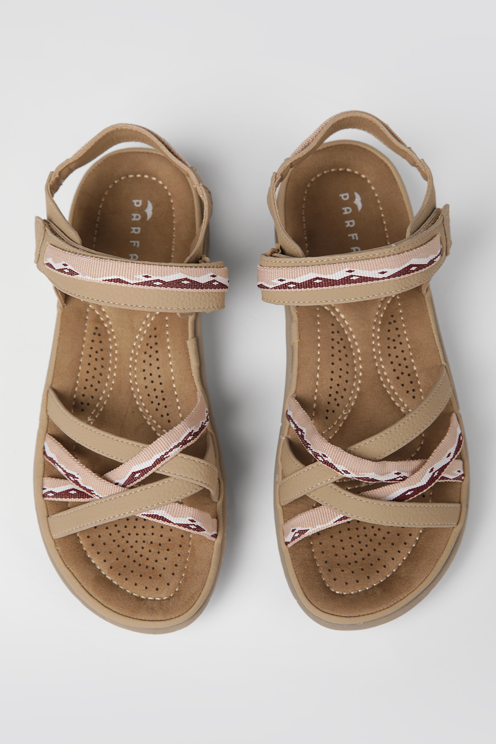 סנדלי נוחות עם סוליה אנטומית בצבע בז'