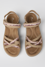 סנדלי נוחות עם סוליה אנטומית בצבע בז'