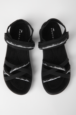 סנדלי נוחות עם סוליה אנטומית בצבע שחור