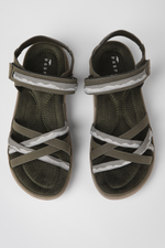 סנדלי נוחות עם סוליה אנטומית בצבע זית