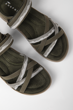 סנדלי נוחות עם סוליה אנטומית בצבע זית