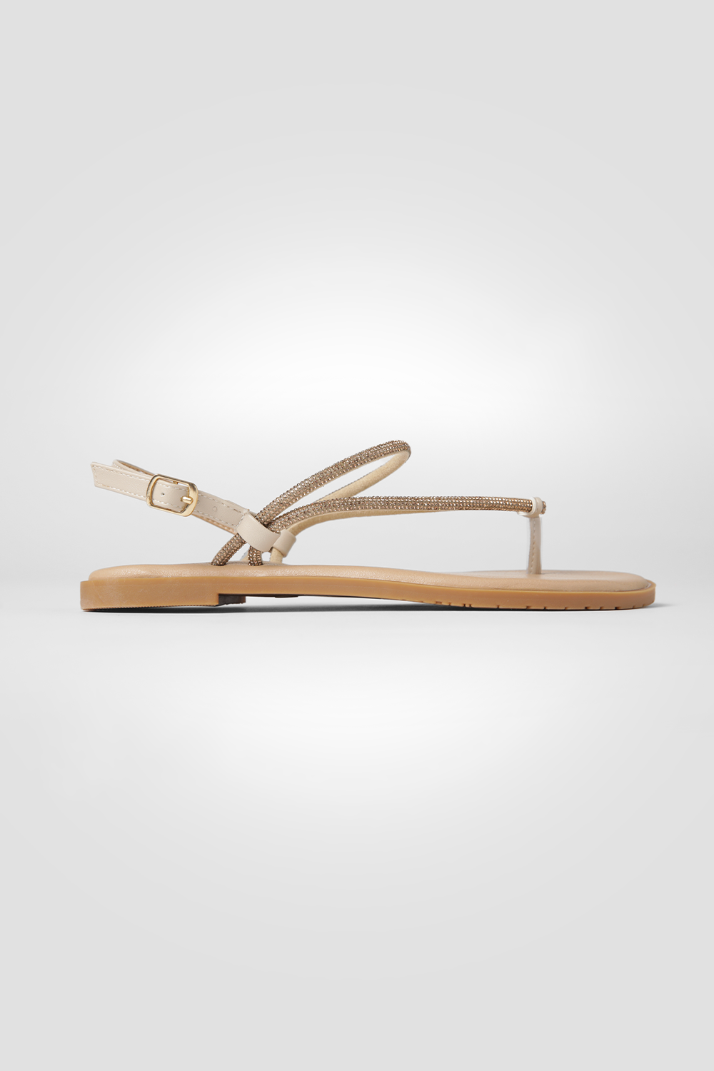 סנדלי אצבע לנשים בצבע בז'