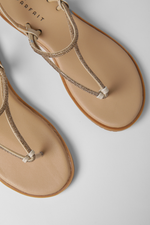 סנדלי אצבע לנשים בצבע בז'