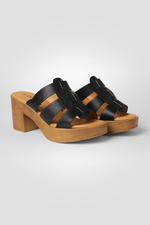 כפכפי עקב לנשים בצבע שחור