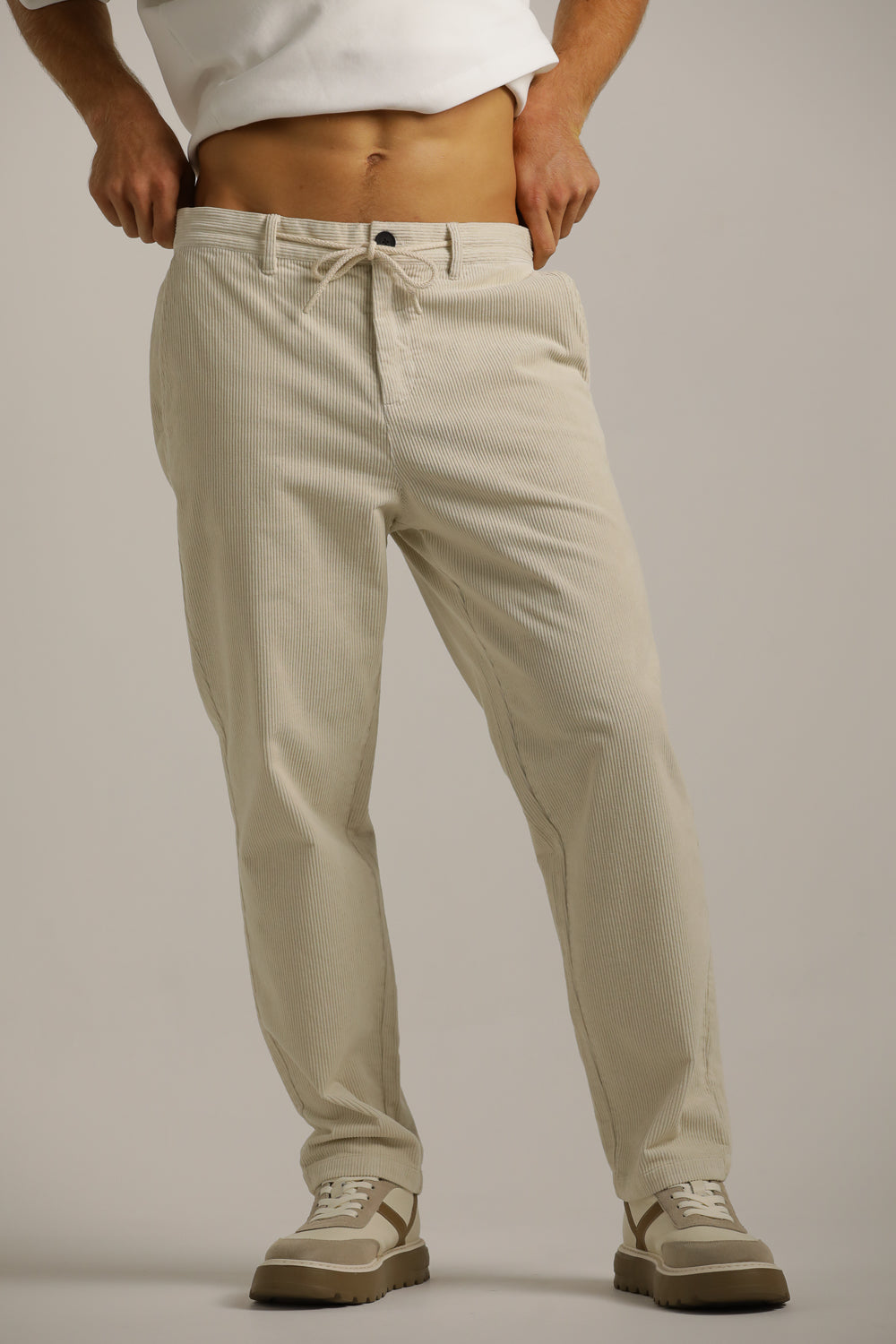 מכנסי קורדרוי עם שרוך לקשירה | קנת קול