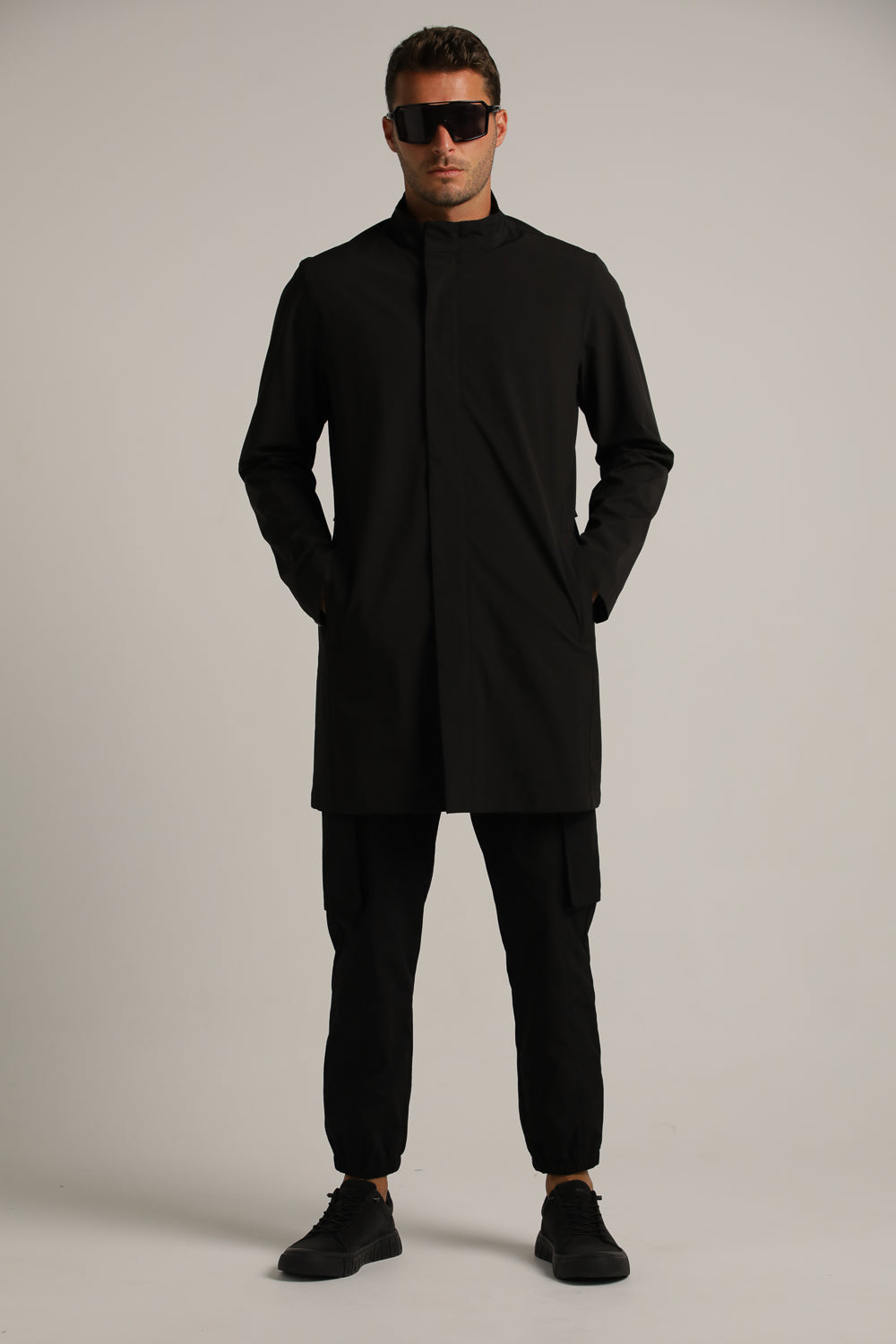 מעיל טרנץ' ספורטיבי ארוך | קנת קול