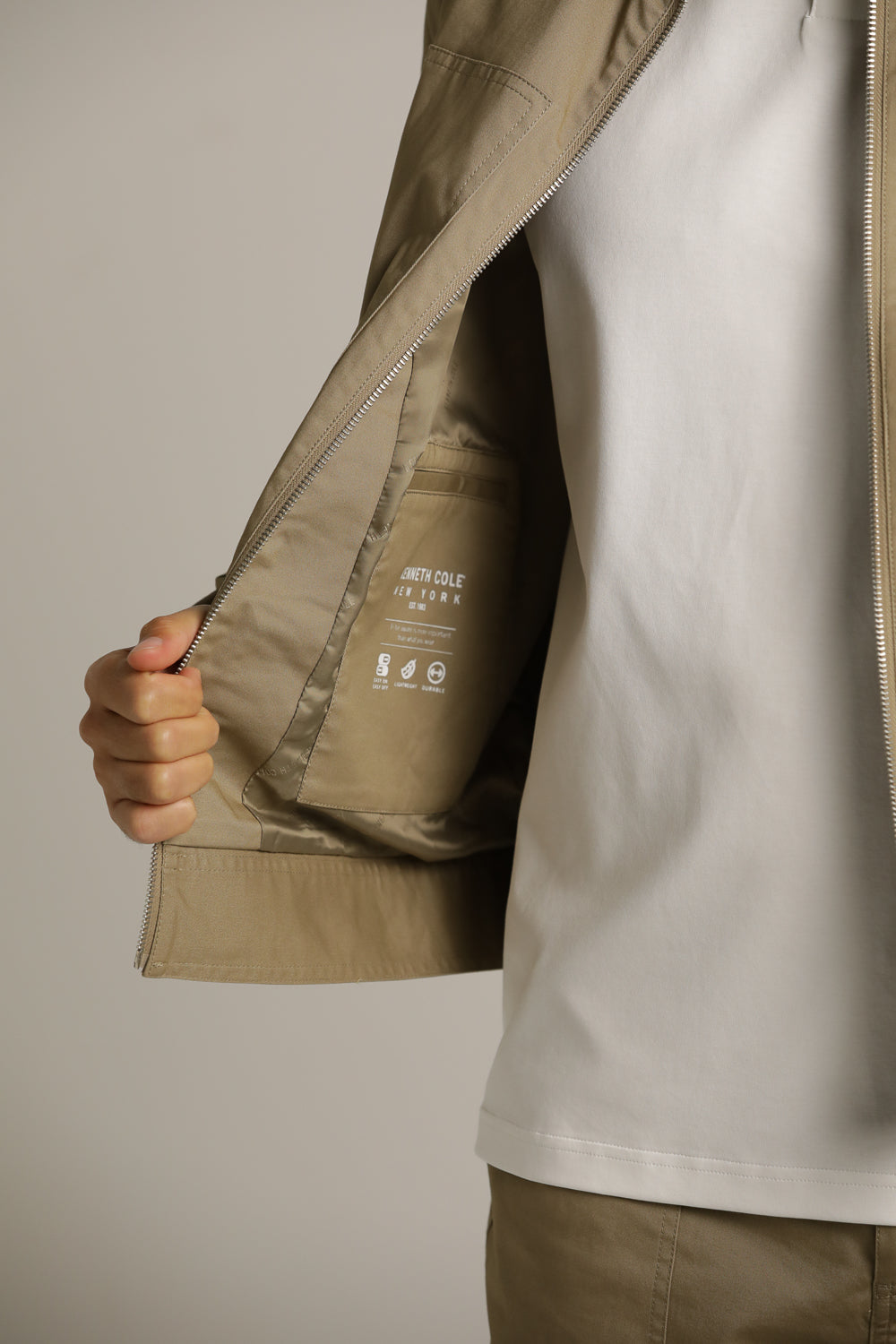 ג'קט באורך מותן בגזרת סלים עם כיסים קדמיים | קנת קול