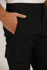 מכנסי קרגו בגזרה צרה עם סיומת גומי | קנת קול