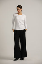 טישירט ארוכה עם צווארון עגול | קנת קול