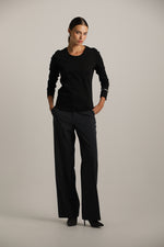 טישירט ארוכה עם צווארון עגול | קנת קול