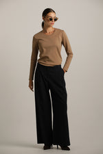 טישירט ארוכה עם צווארון עגול | קנת קול