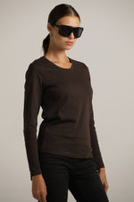 טישירט ארוכה עם צווארון עגול | קנת קול