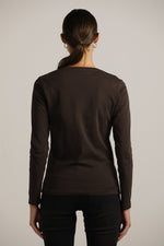 טישירט ארוכה עם צווארון עגול | קנת קול