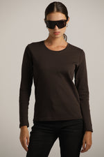 טישירט ארוכה עם צווארון עגול | קנת קול