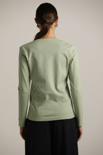 טישרט ארוכה עם צווארון וי  | קנת קול