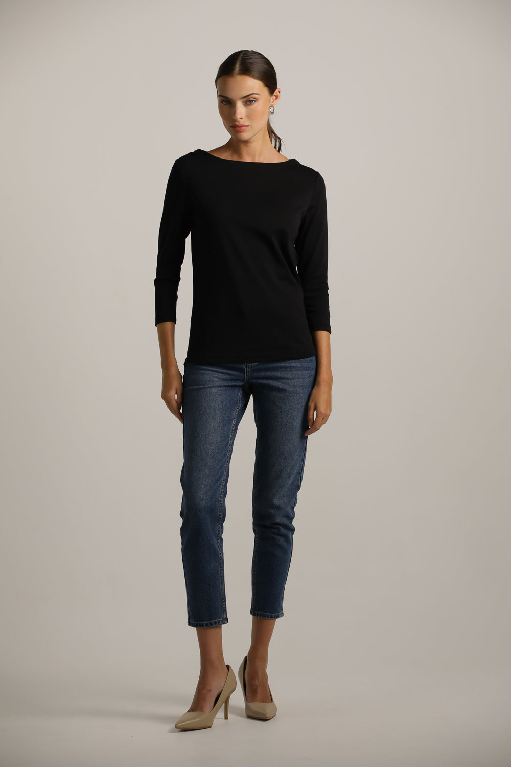 טישירט בייסיק עם שרוולים באורך 3/4 | קנת קול