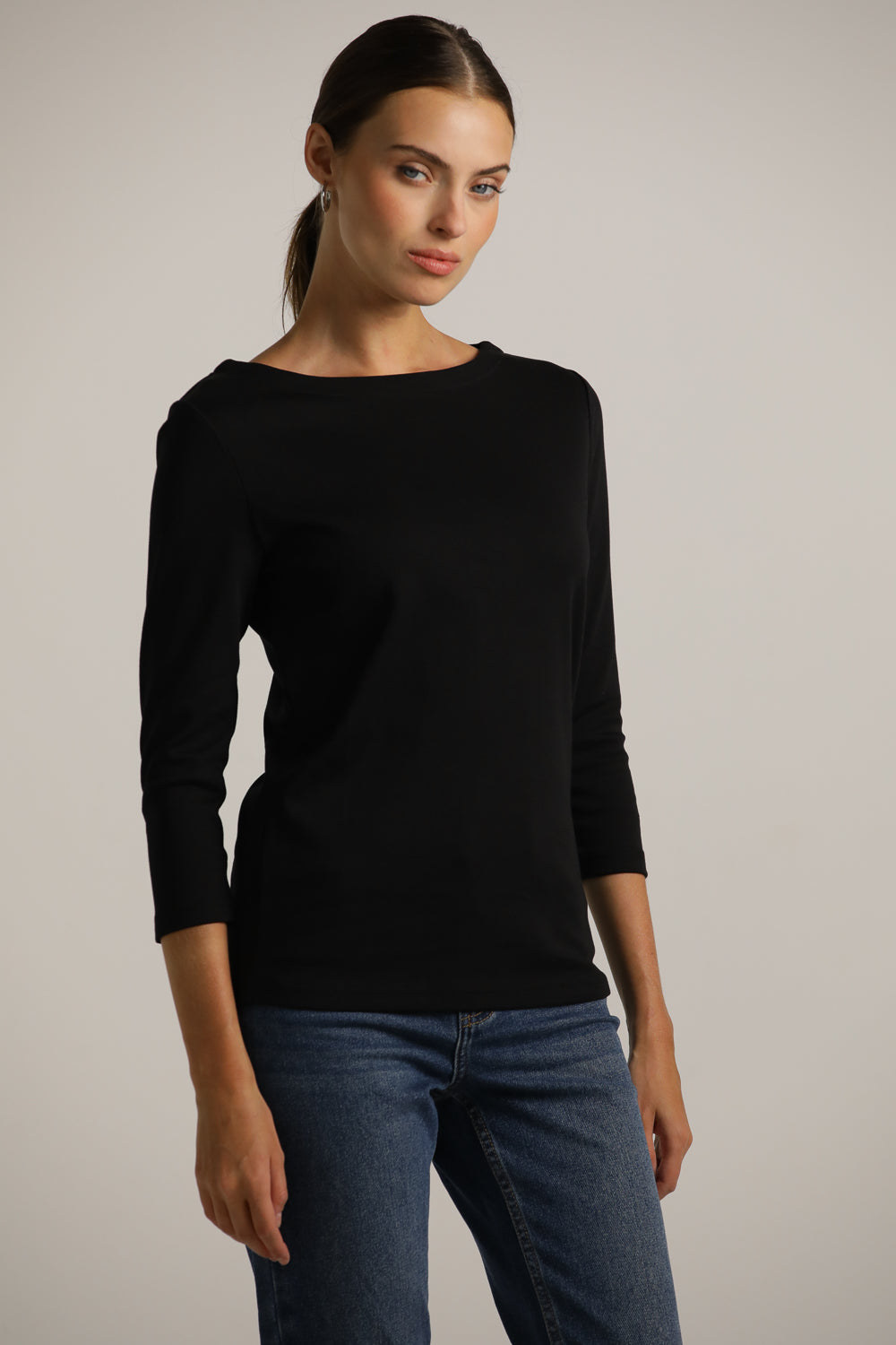 טישירט בייסיק עם שרוולים באורך 3/4 | קנת קול