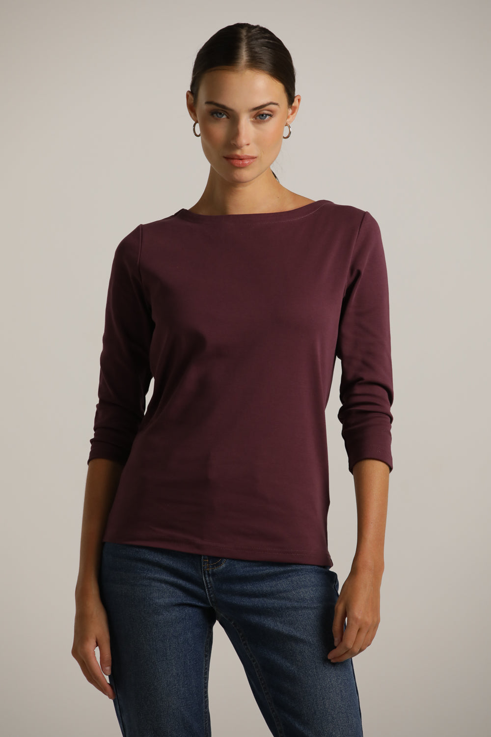 טישירט בייסיק עם שרוולים באורך 3/4 | קנת קול