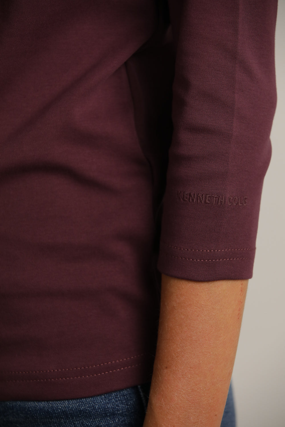 טישירט בייסיק עם שרוולים באורך 3/4 | קנת קול