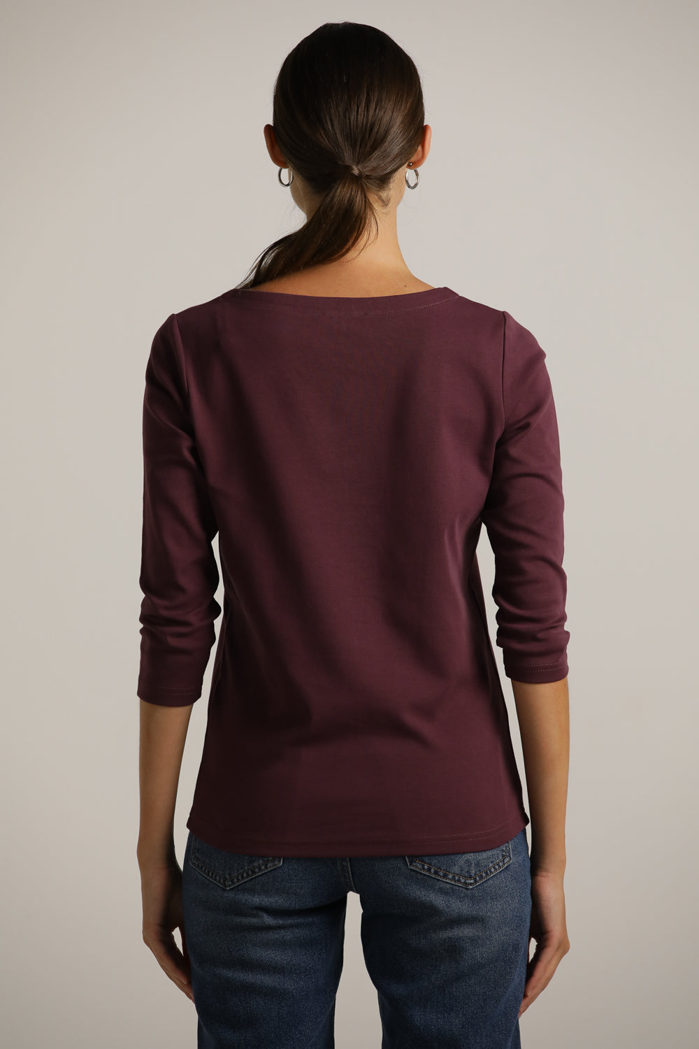 טישירט בייסיק עם שרוולים באורך 3/4 | קנת קול