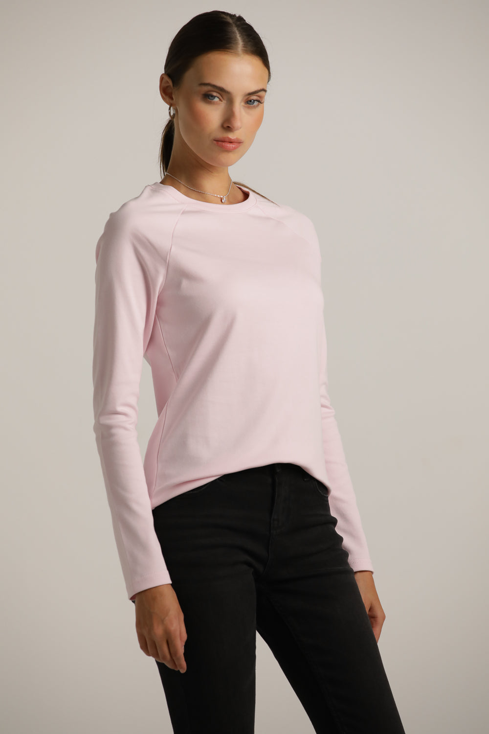 חולצת רגלן ארוכה עם צווארון עגול | קנת קול