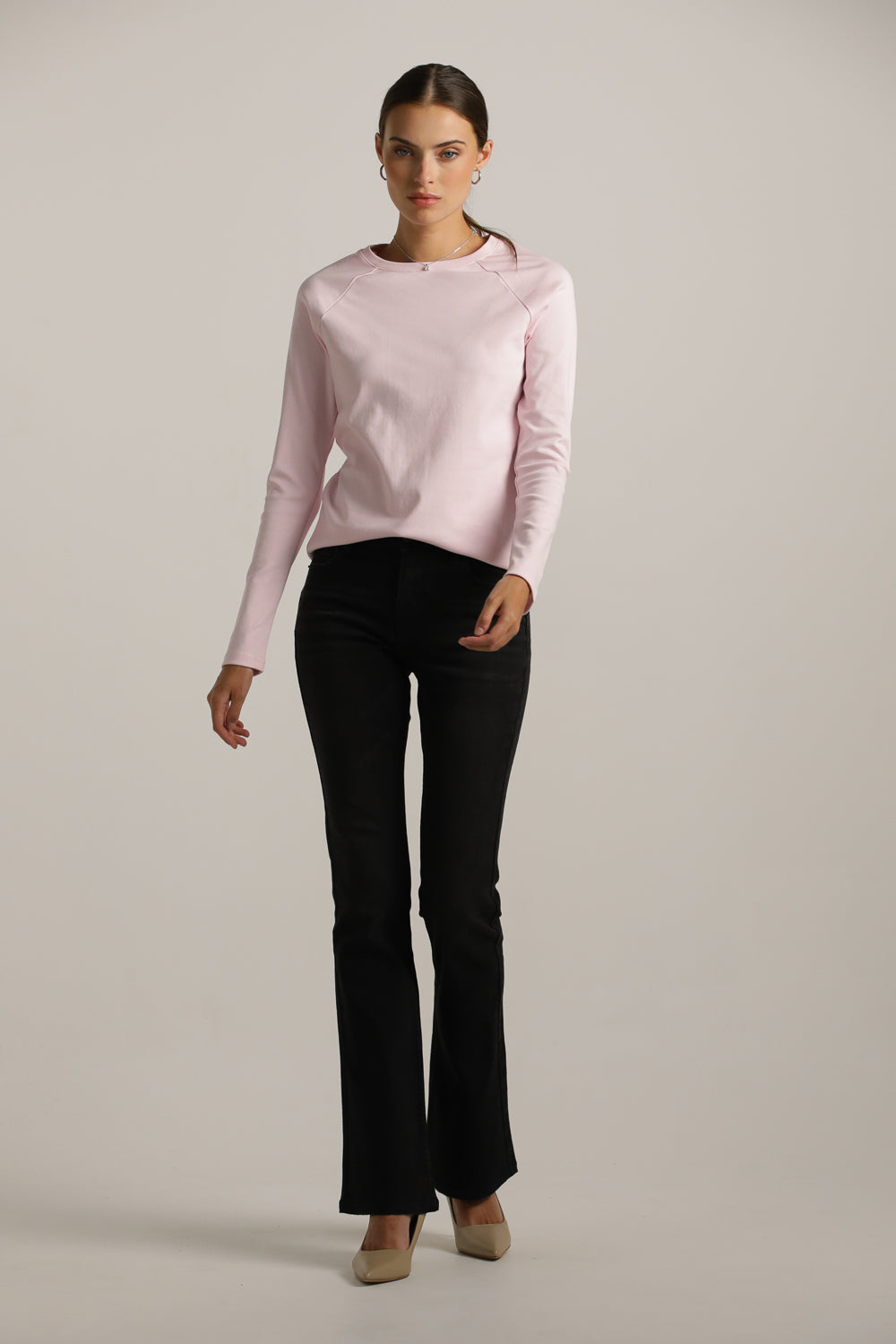 חולצת רגלן ארוכה עם צווארון עגול | קנת קול