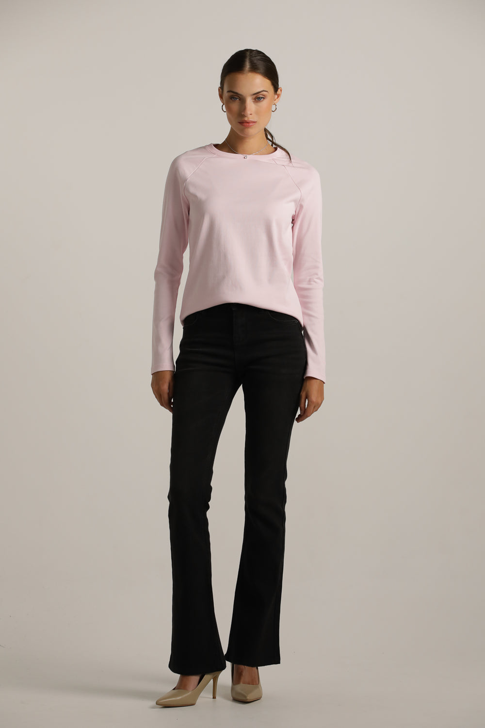 חולצת רגלן ארוכה עם צווארון עגול | קנת קול