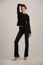 חולצת רגלן ארוכה עם צווארון עגול | קנת קול