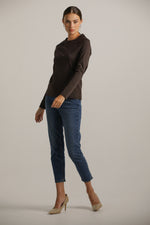 חולצת רגלן ארוכה עם צווארון עגול | קנת קול