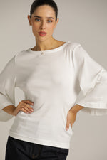 חולצת טי עם שרוולים נפוחים | קנת קול