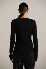 טישירט ארוכה דקה עם סיומת כפפה | קנת קול