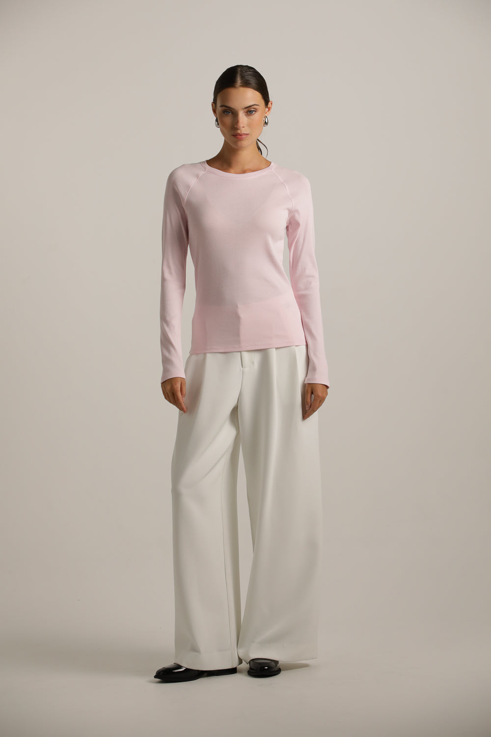 חולצת רגלן ארוכה בגזרה צמודה | קנת קול