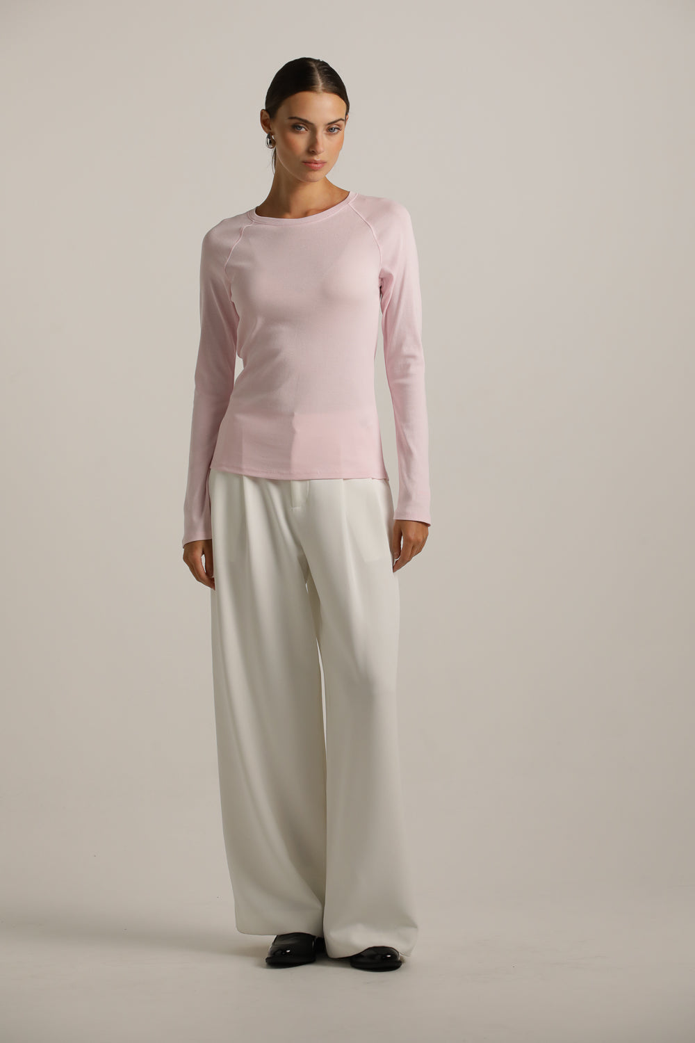 חולצת רגלן ארוכה בגזרה צמודה | קנת קול