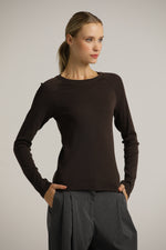 חולצת רגלן ארוכה בגזרה צמודה | קנת קול