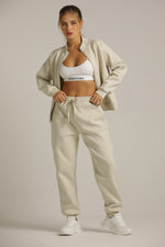 מכנסי טרנינג מבד רך במראה אלגנטי | קנת קול