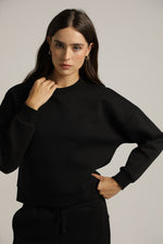 סווטשירט קרופ עם לוגו בחזית | קנת קול