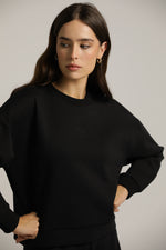 סווטשירט קרופ עם לוגו בחזית | קנת קול