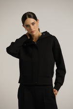 ג'קט עם כובע קפוצ'ון ורוכסן נסתר | קנת קול