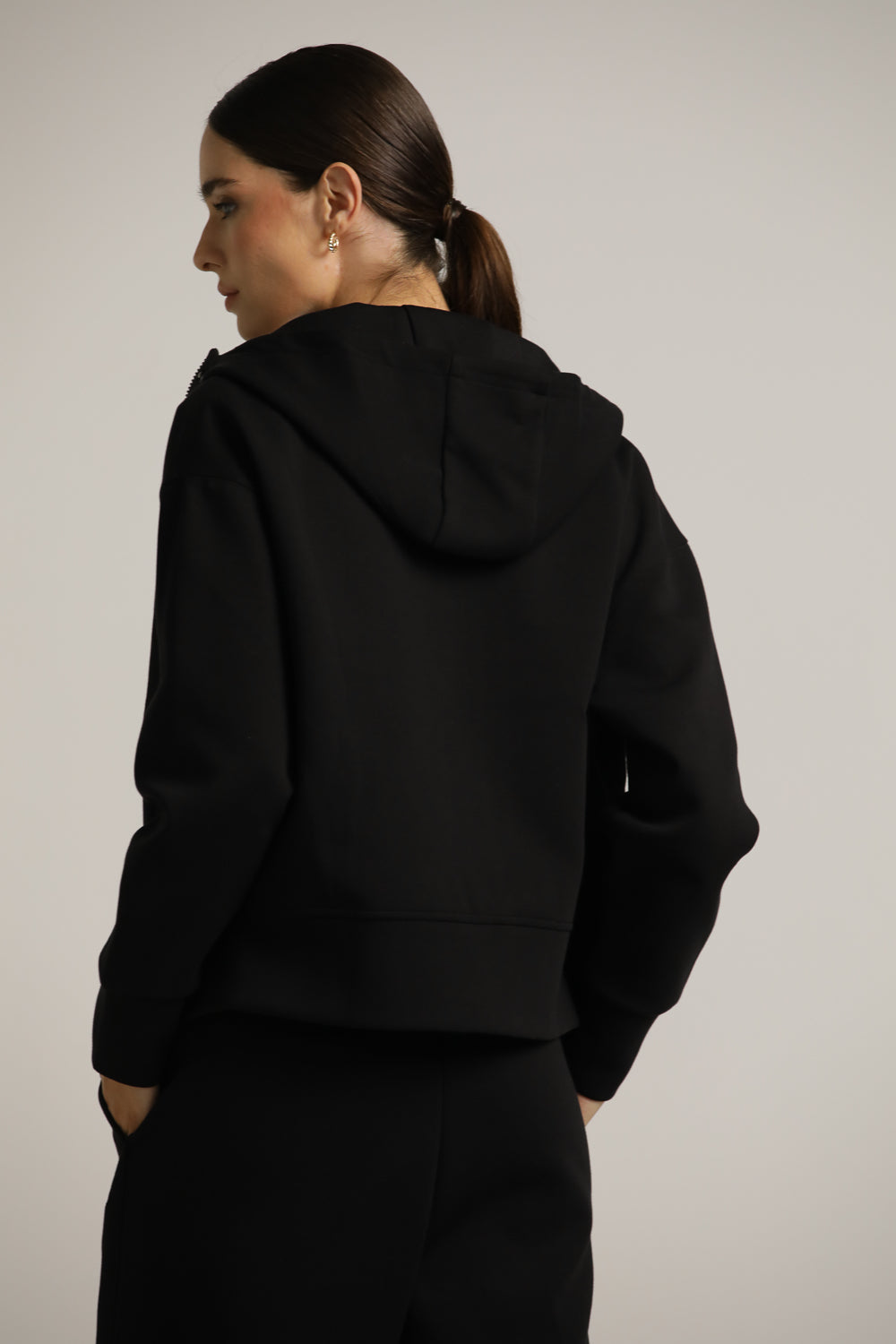 ג'קט עם כובע קפוצ'ון ורוכסן נסתר | קנת קול