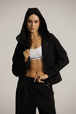 ג'קט עם כובע קפוצ'ון ורוכסן נסתר | קנת קול