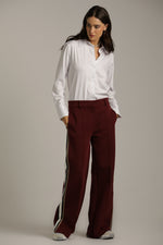 מכנסיים רחבים בסגנון מחויט עם פסי צד | קנת קול