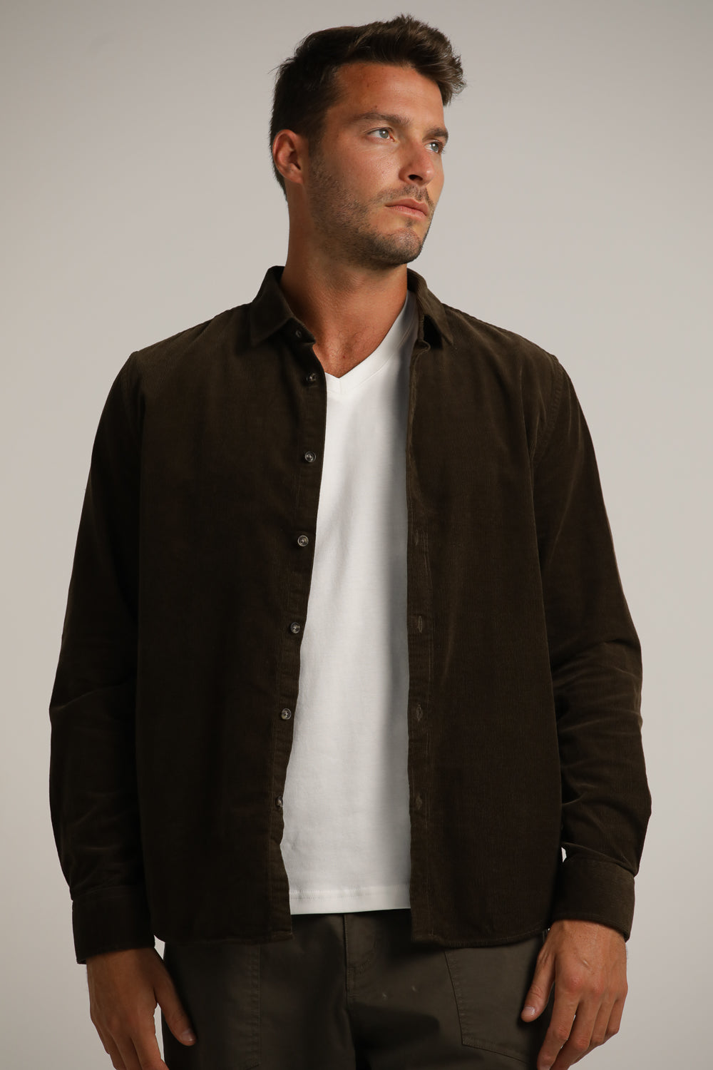 חולצת קורדרוי מכופתרת לגברים | קנת קול